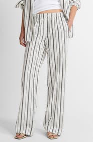 Vince Resort Stripe Pull-On Wide Leg Pants