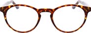 Oscar de la Renta 48mm Round Keyhole Blue Light Blocking Reading Glasses