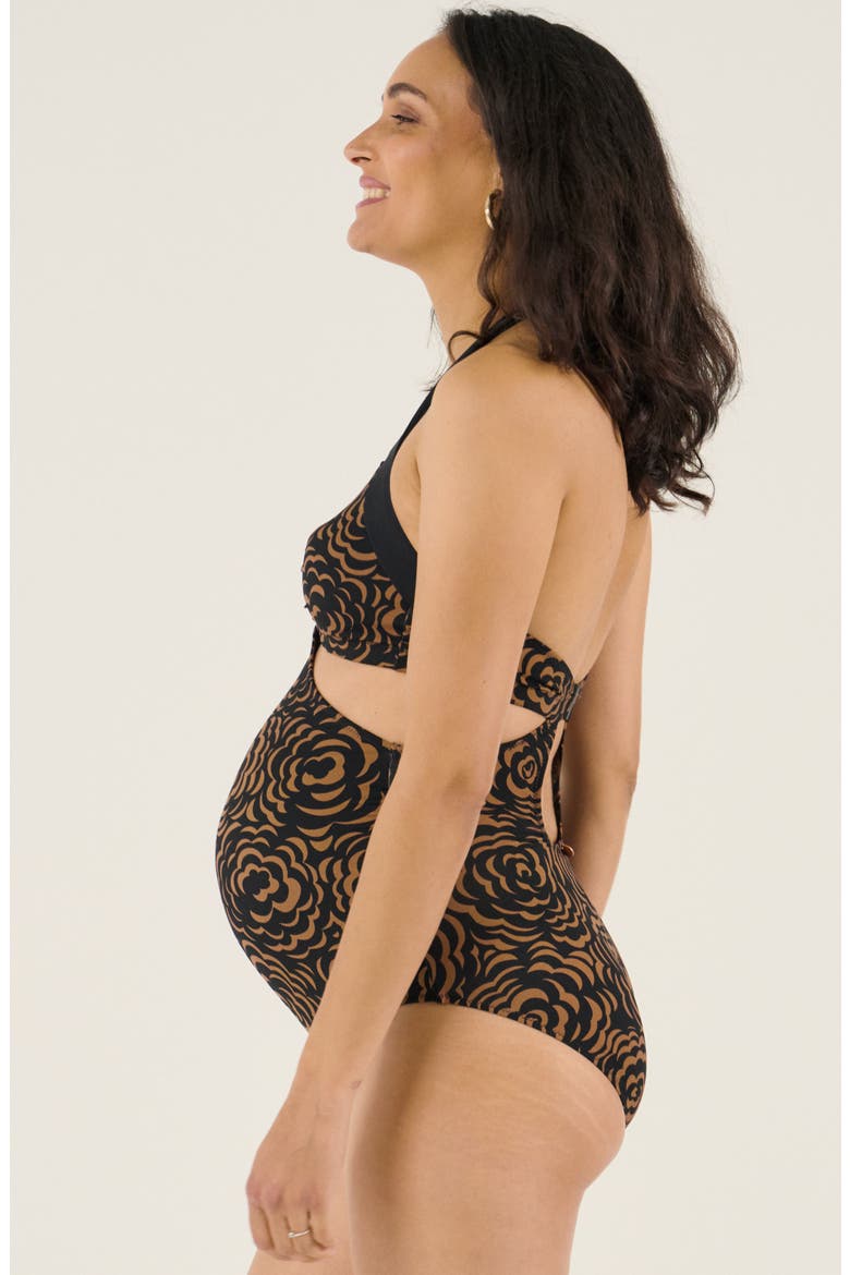 Maternity swimsuit Borneo, Alternate, color, Brown