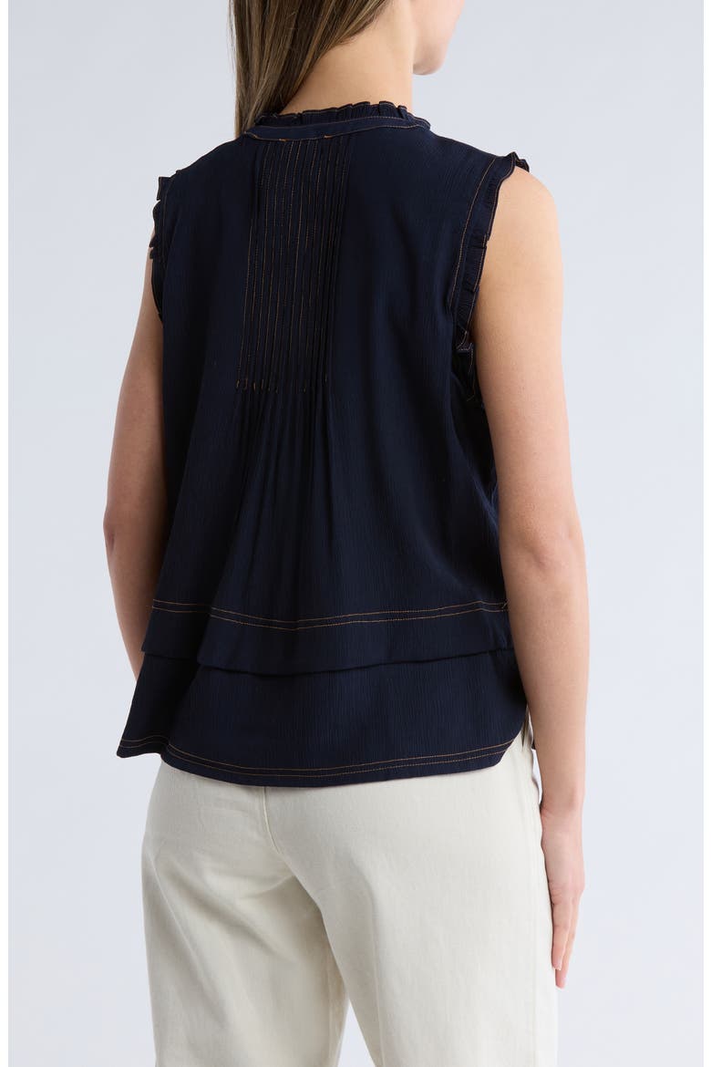 Stitched Tiered Tank, Alternate, color, NAVY/ KHAKI