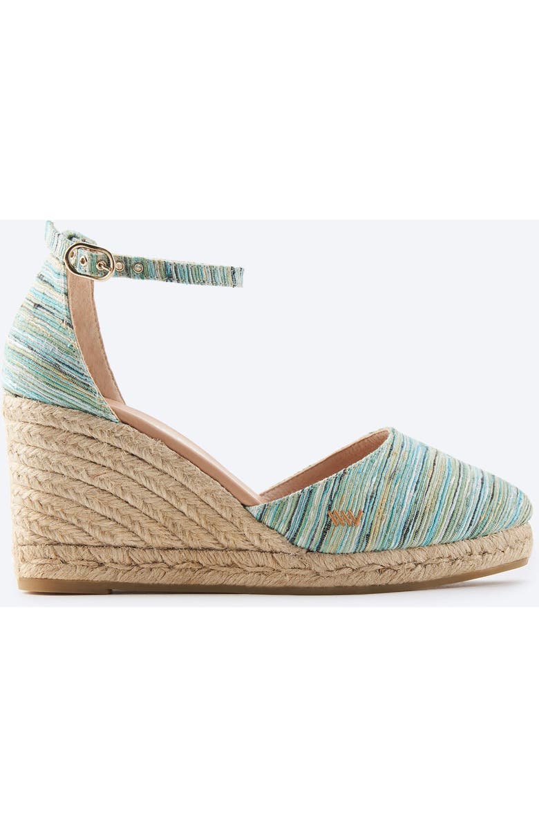 VISCATA Estartit Canvas Espadrille Wedges, Main, color, Multicolor Blue