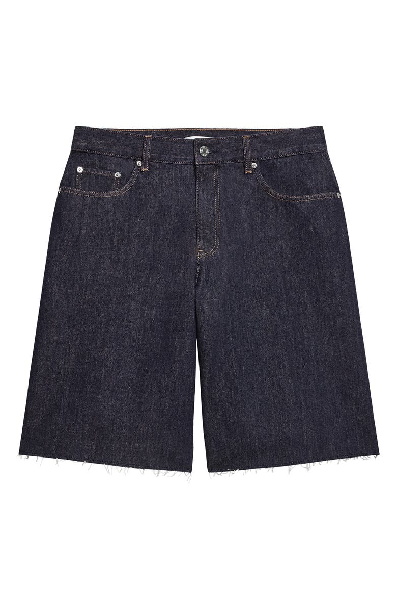 Helmut Lang Oversize Raw Hem Denim Shorts, Alternate, color, Rinsed Indigo