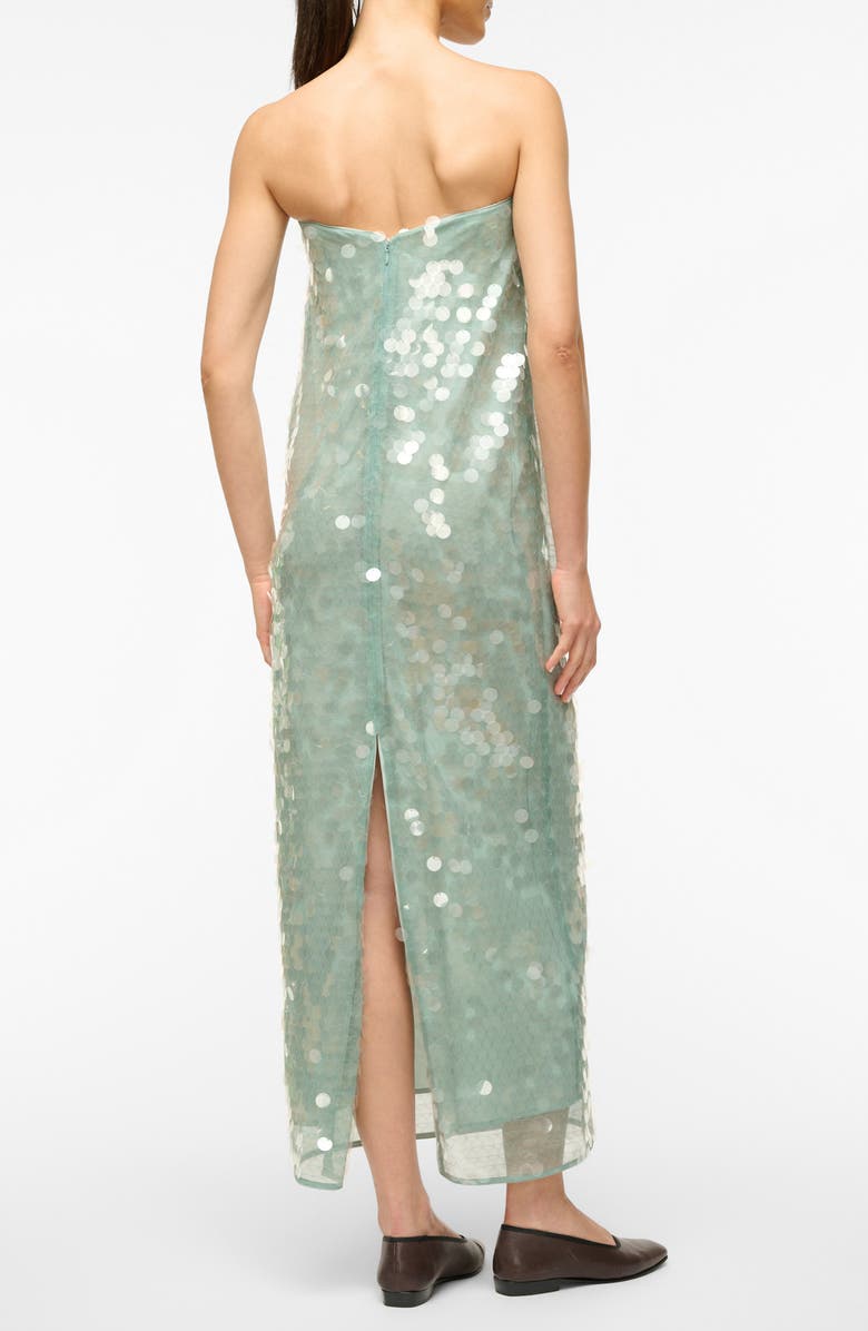 STAUD Casey Paillette Strapless Gown, Alternate, color,