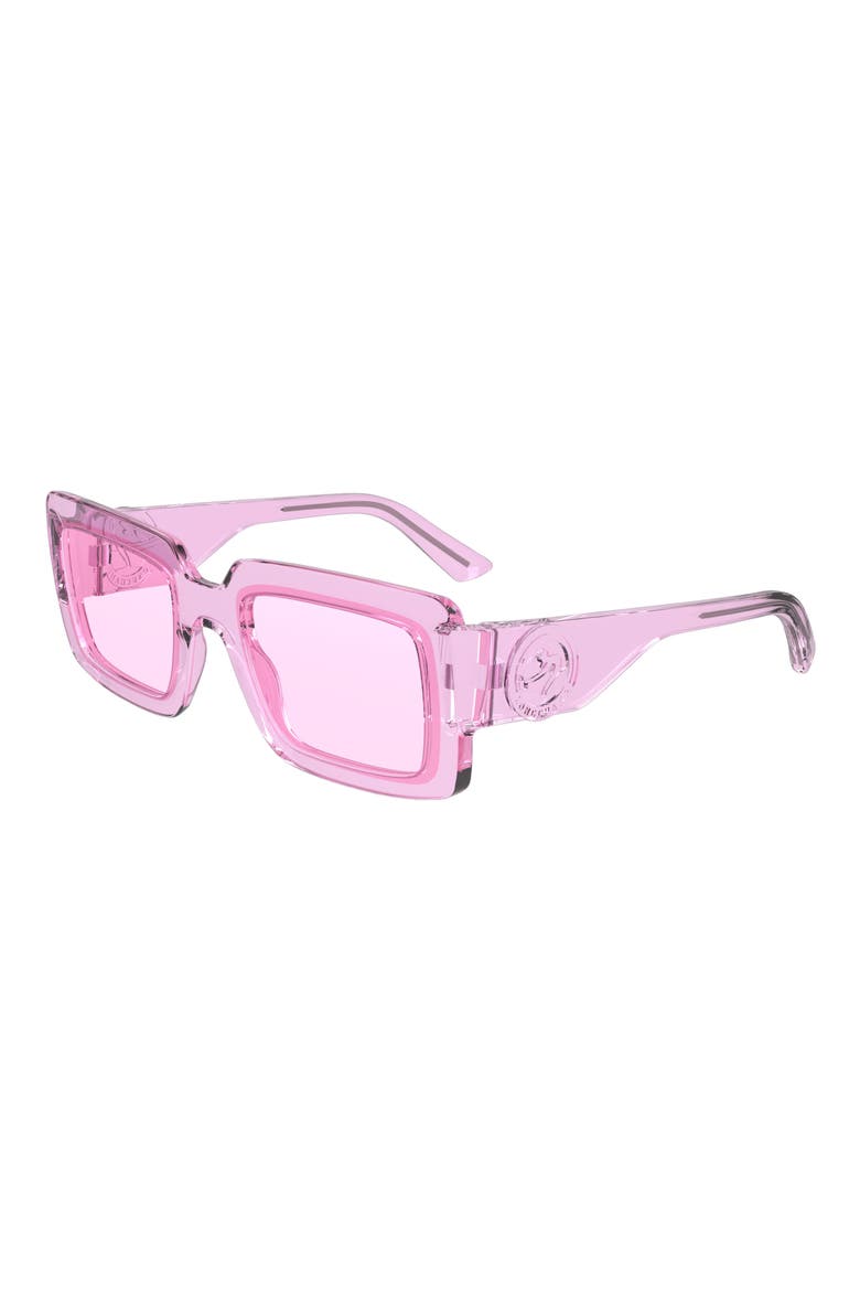 53mm Rectangular Sunglasses, Alternate, color, PINK