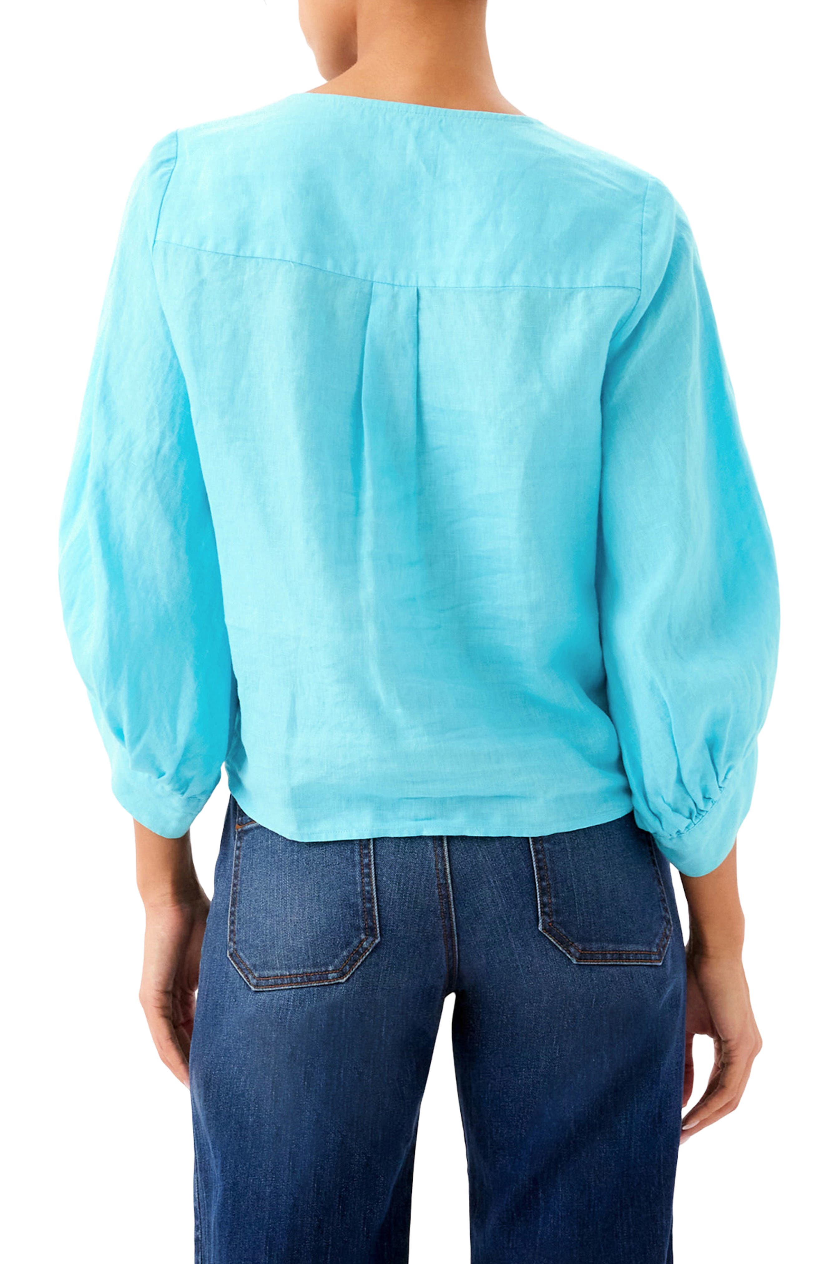 Tie Front Linen Top - image 4