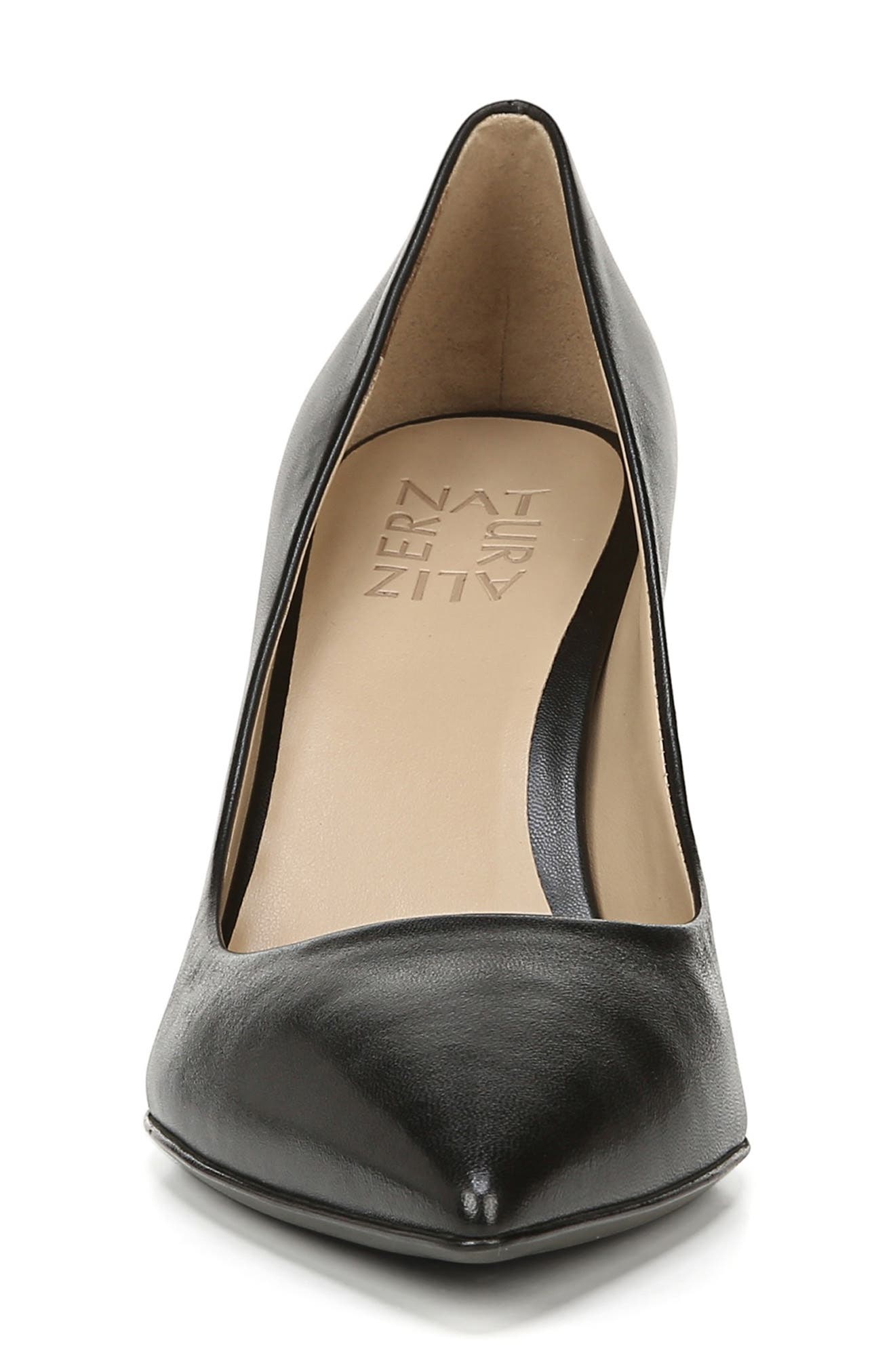 Anna Pointed Toe Pump, Alternate, color, BLACK LEATHER