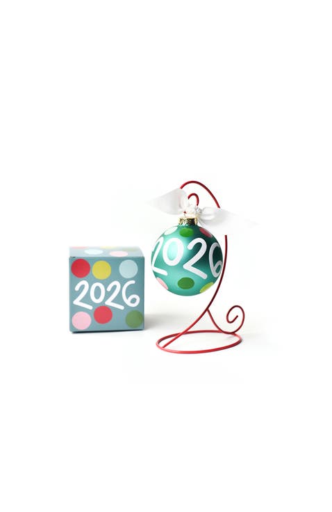 2026 Glass Ornament with Stand