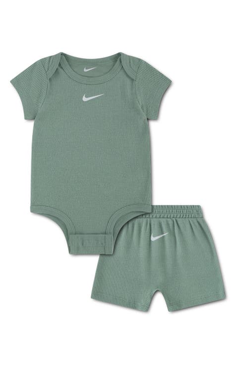 Waffle Knit Bodysuit & Shorts Set