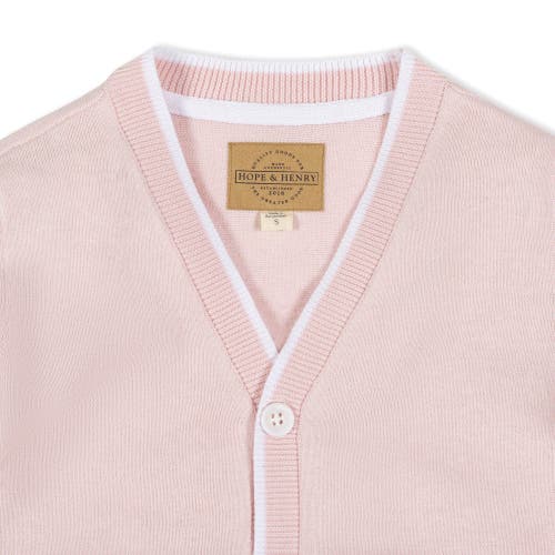 HOPE & HENRY HOPE & HENRY BOYS' ORGANIC TIPPED CARDIGAN, KIDS