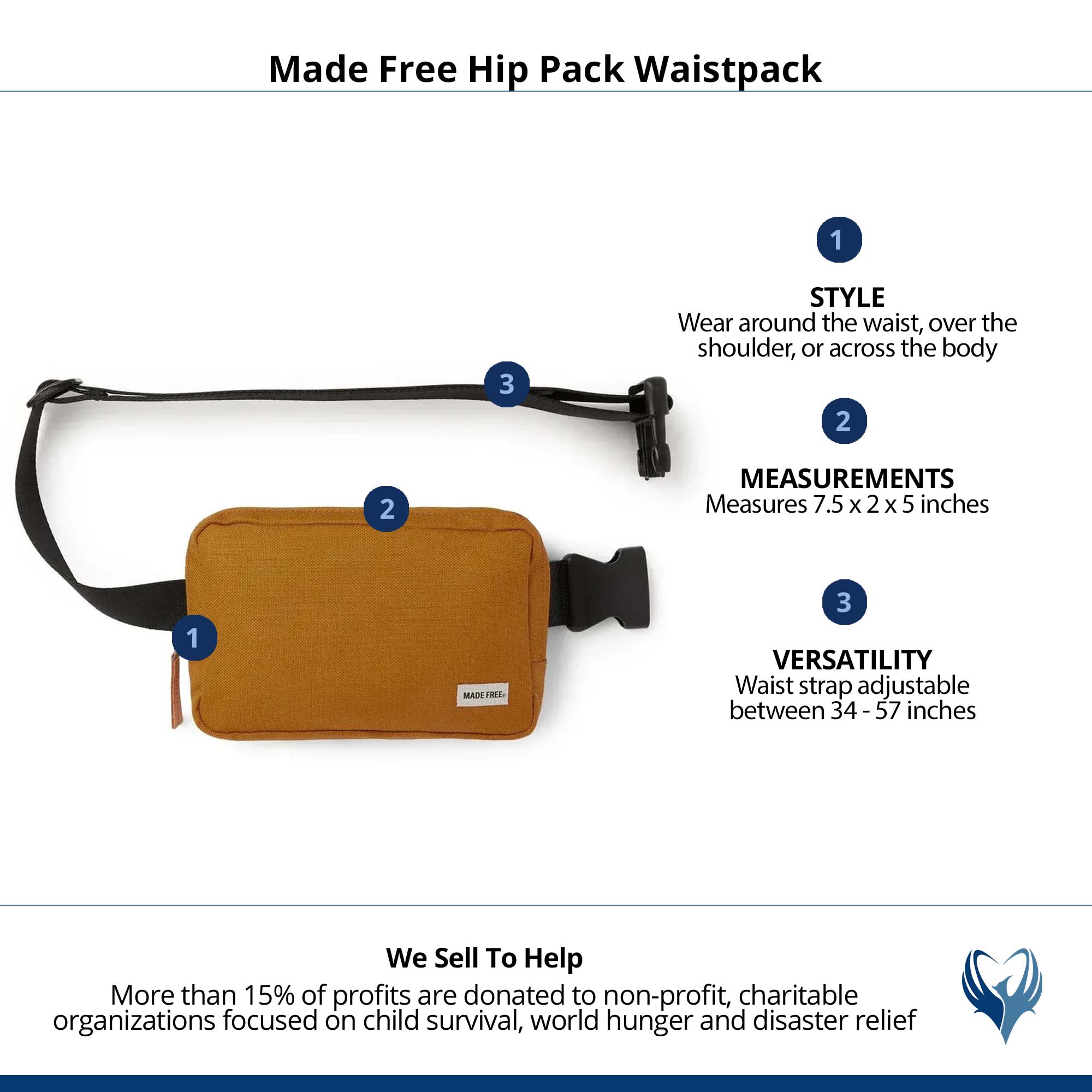 Hip Pack Waistpack, Alternate, color, Burnt Orange