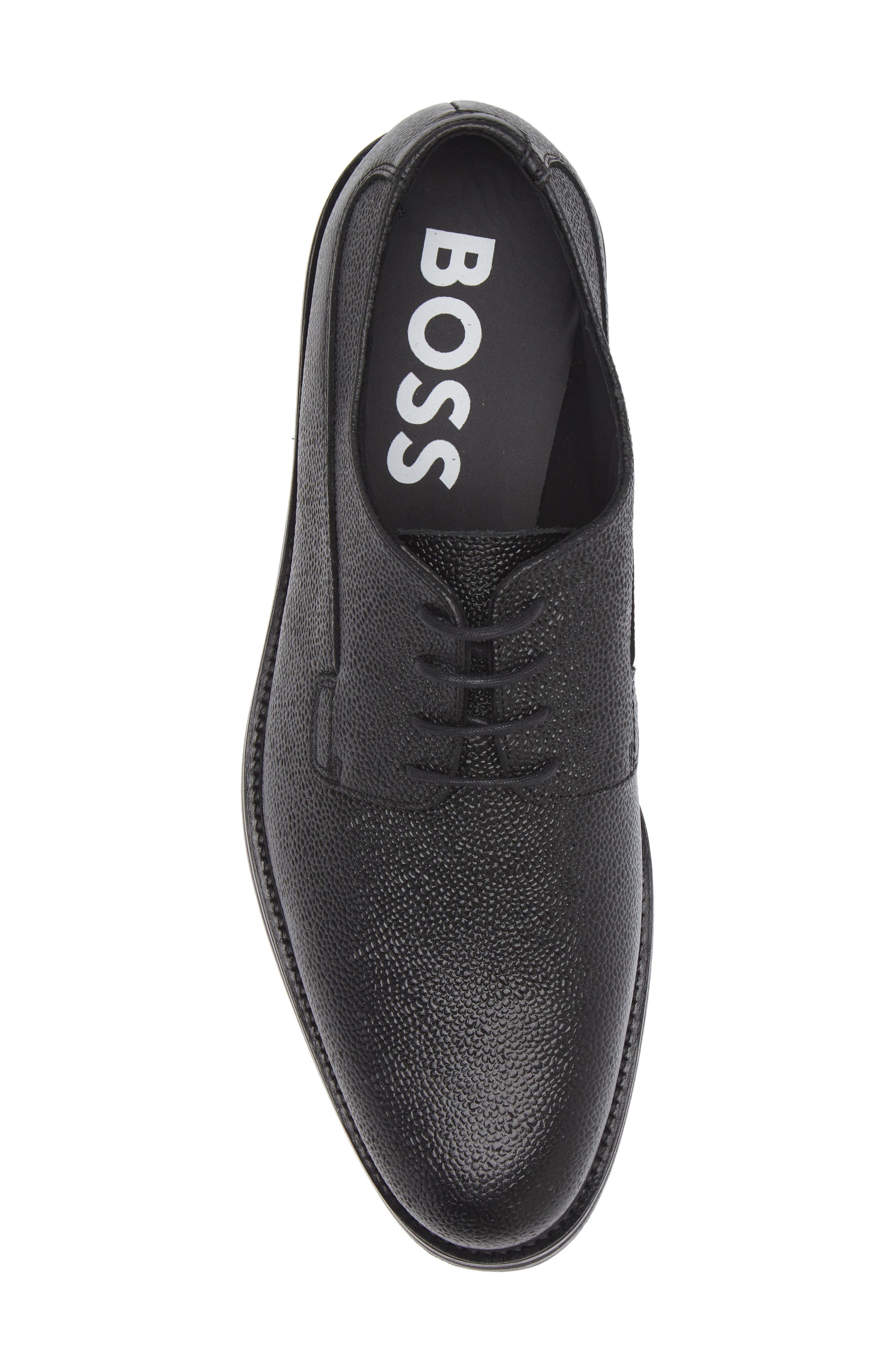 BOSS Larry Leather Derby, Alternate, color, Black