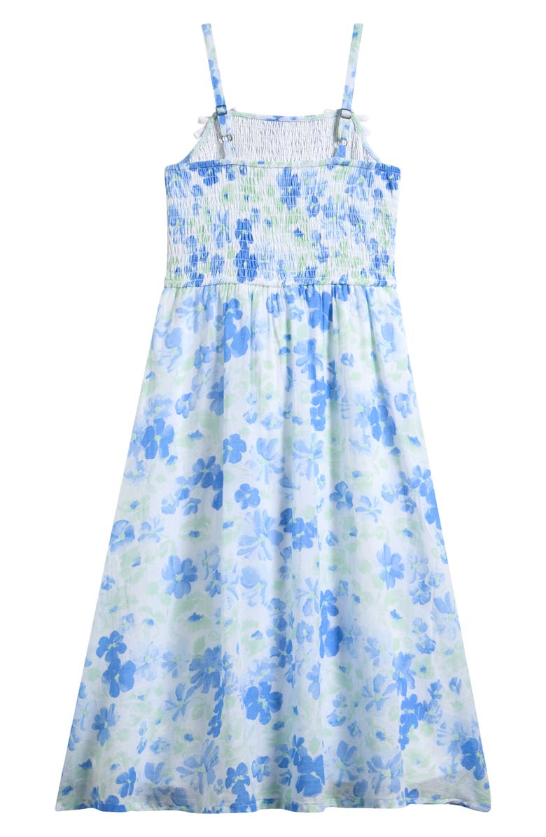 abercrombie kids Kids' Smocked Cotton Sundress, Alternate, color, Pansy Cluster