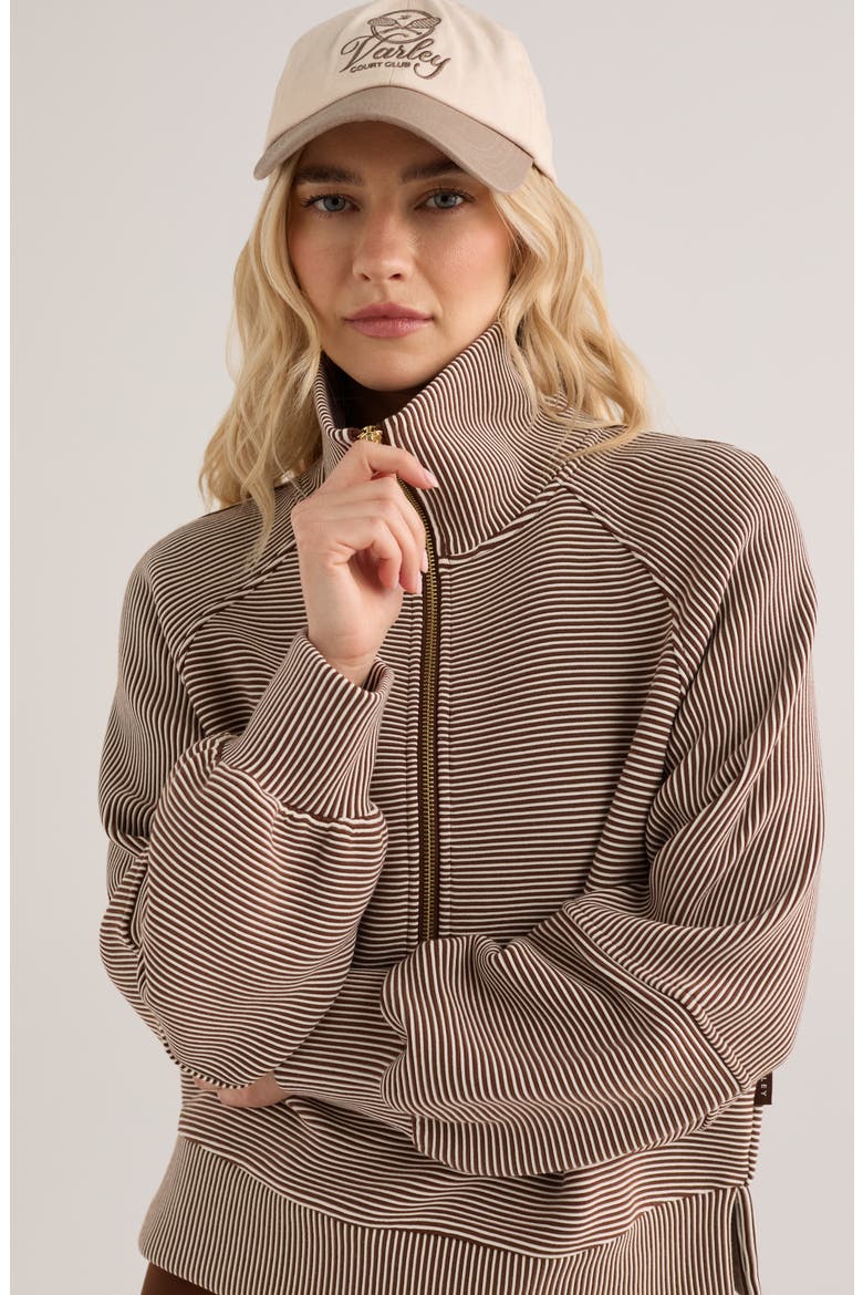 Milano Half-Zip Sweatshirt, Alternate, color, DARK WALNUT