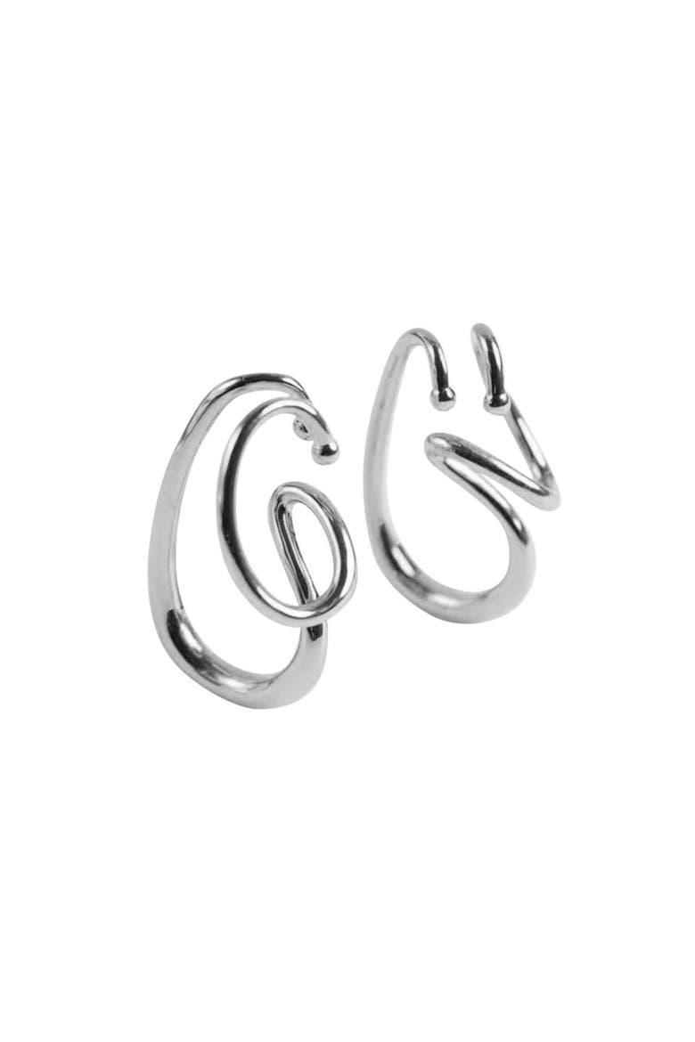 London Silver Ear Cuff, Main, color, Silver