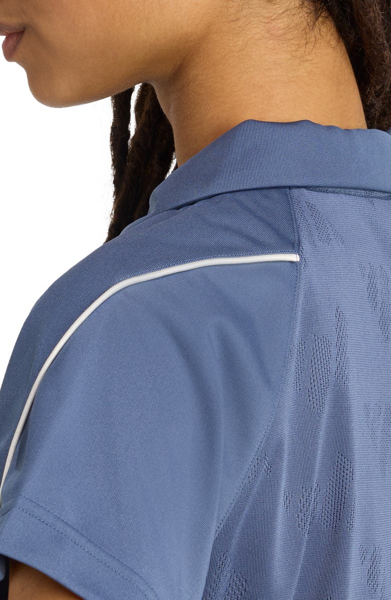 adidas Stadium 3-Stripes Tennis Jacquard Polo, Alternate, color, Preloved Ink/ Off White