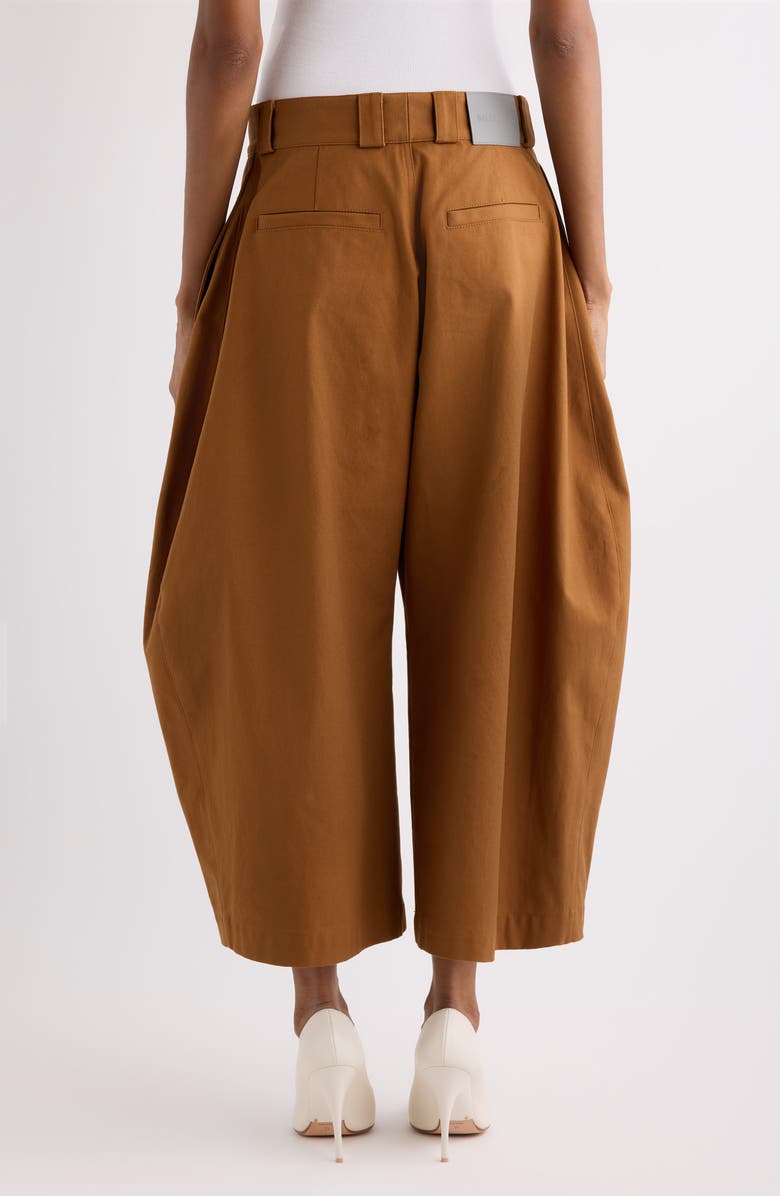 Balenciaga Pleated Long Bermuda Pants, Alternate, color, 2602 Camel