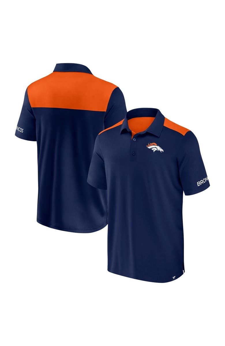 FANATICS Men's Fanatics Navy Denver Broncos Color-Block Polo, Main, color,