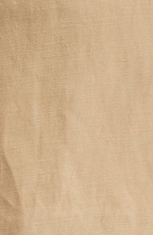 Shop Nili Lotan Beatrice Linen & Silk Shorts In Khaki