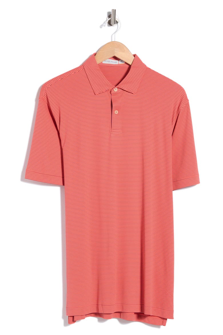 Featherweight Stripe Performance Polo, Alternate, color, AZALEA