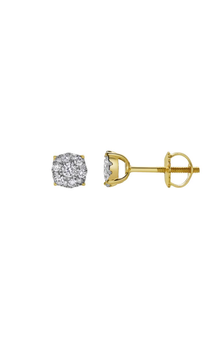 LuvMyJewelry Arc 14K Yellow Gold Cluster Lab Grown Diamond Unisex Earrings - 0.23 Cts, Alternate, color, 14K Yellow Gold