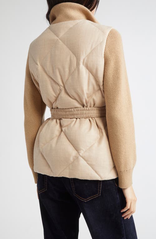 Eleventy Diamond Quilted Down Jacket In Brown