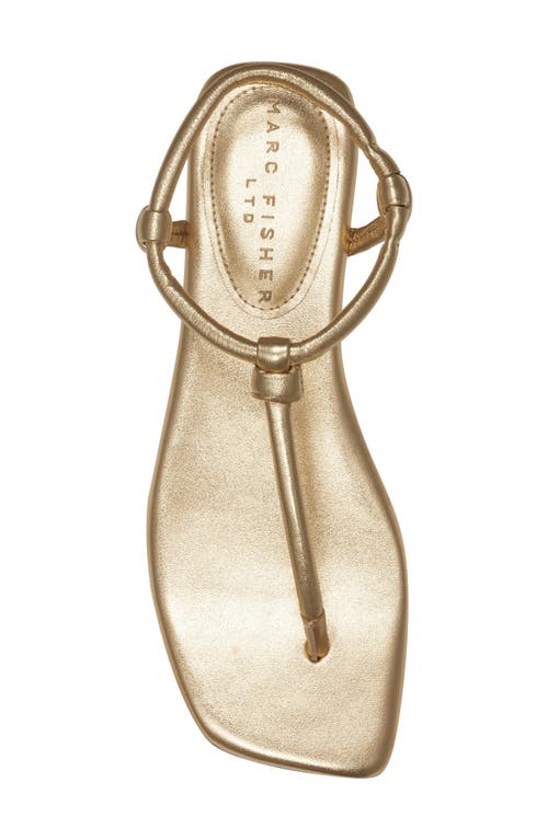 Marc Fisher Maycee Ankle Strap Sandal In Metallic Gold