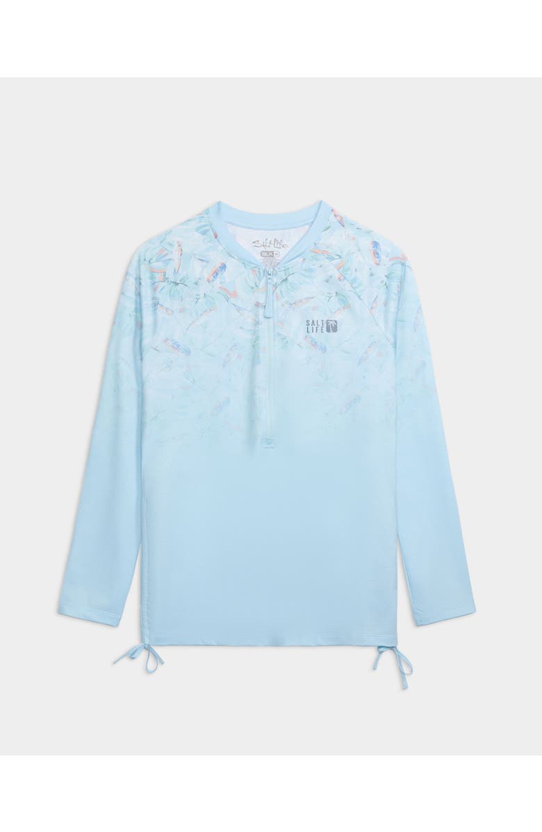Salt Life Fade Away Performance Long Sleeve, Main, color, Aquamarine