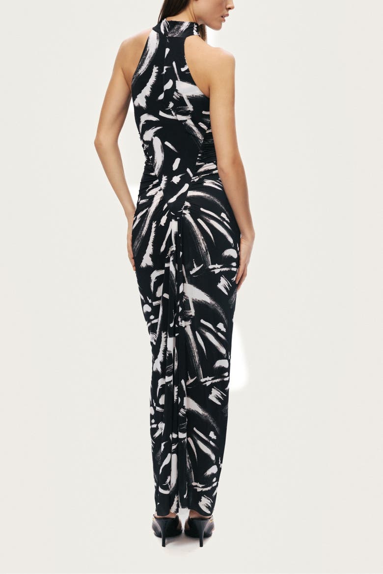 Printed Halter Maxi Dress, Alternate, color, Multi-Colored