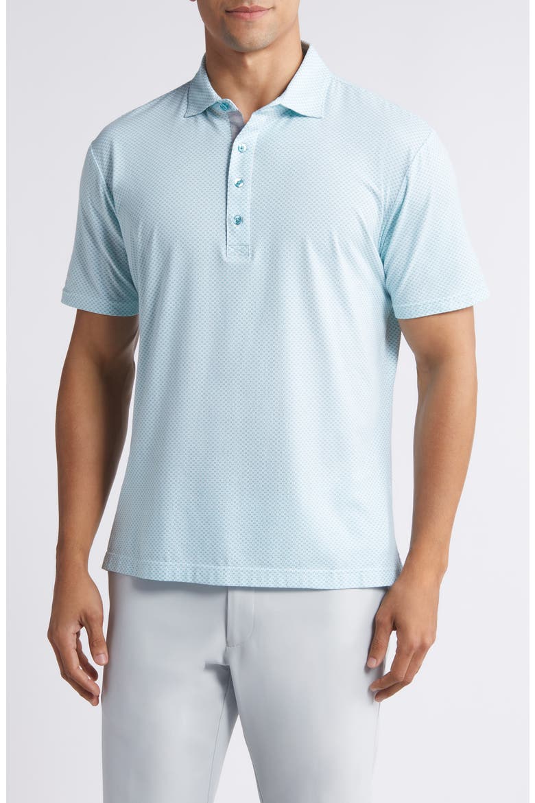 Linxter Microdot Cotton & Lyocell Blend Golf Polo, Main, color, GREEN GRASS