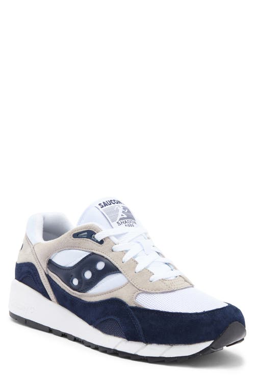 Saucony Shadow 6000 Essential Sneaker in White/Navy 