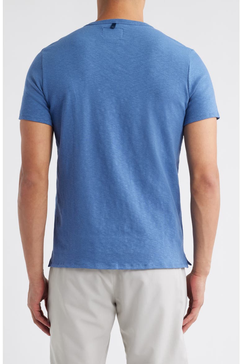 Asher Black Slub Stretch Cotton & Modal T-Shirt, Alternate, color, MED BLUE