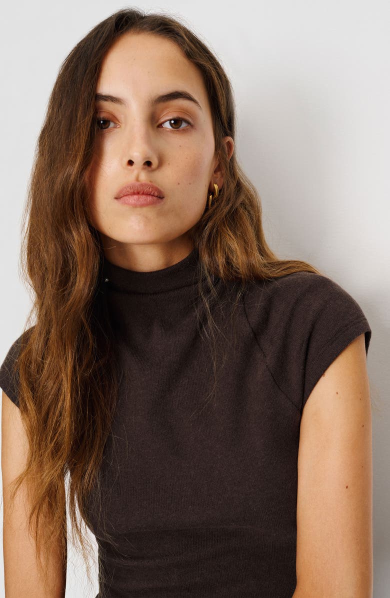 Reformation Pien Cap Sleeve T-Shirt, Alternate, color, Mole