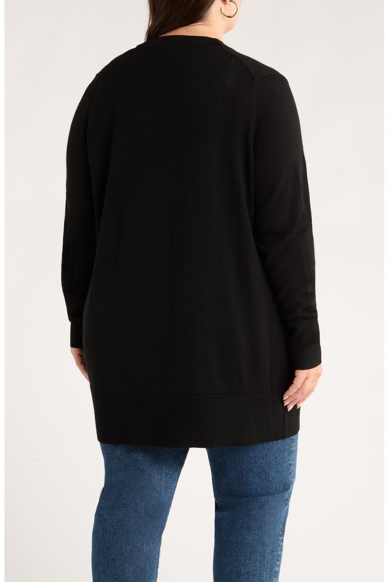 Everyday Open Front Cardigan, Alternate, color, BLACK