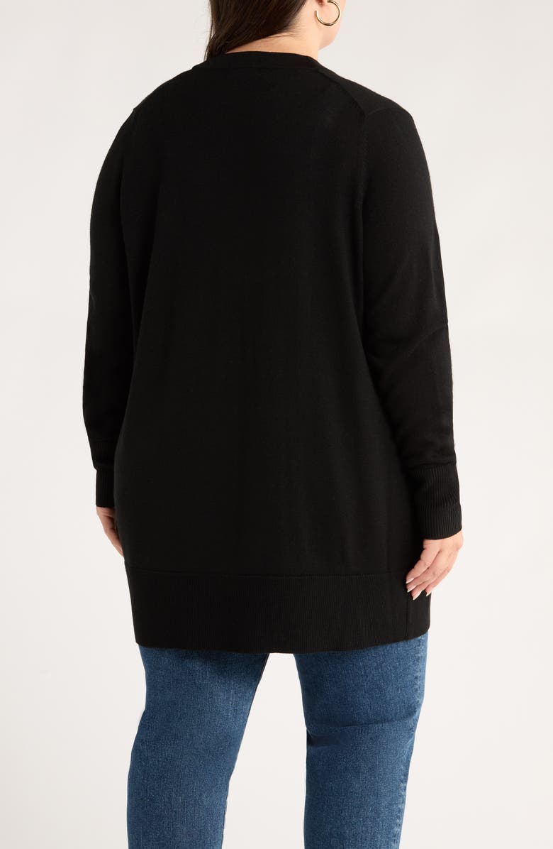 Caslon<sup>®</sup> Everyday Open Front Cardigan, Alternate, color, Black