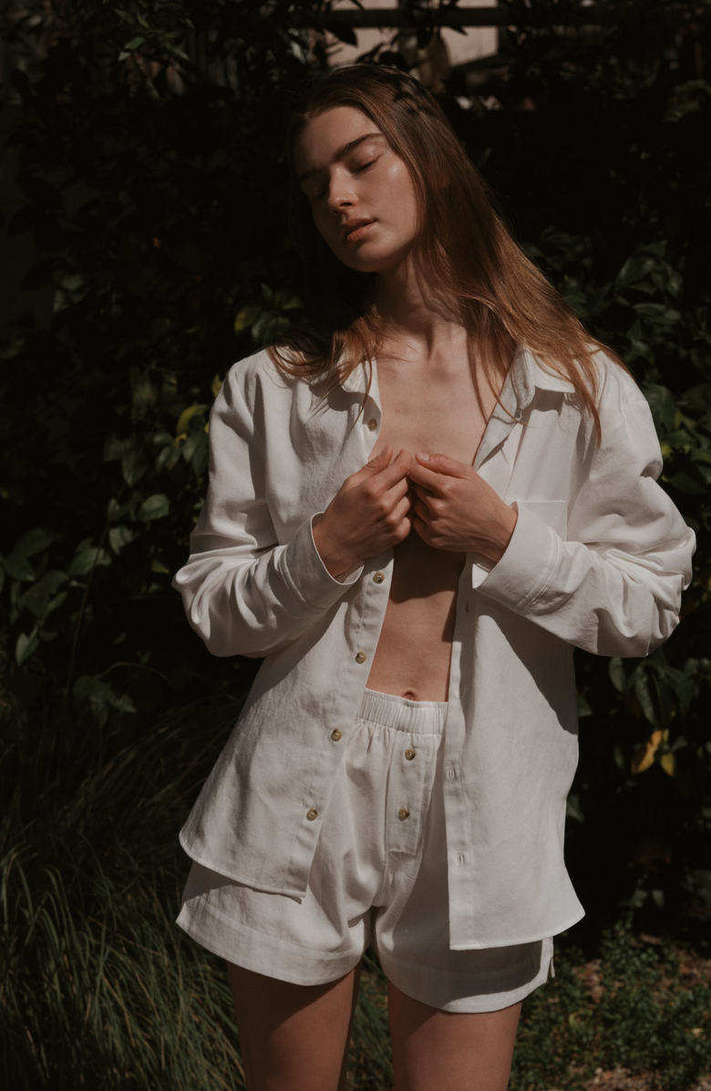 CALIFORNIA INCLINE Oversized Button Down Shirt, Alternate, color, Salt