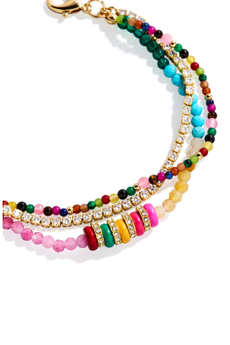 Rowan Semiprecious Stone Layered Bracelet, Alternate, color, PINK MULTI
