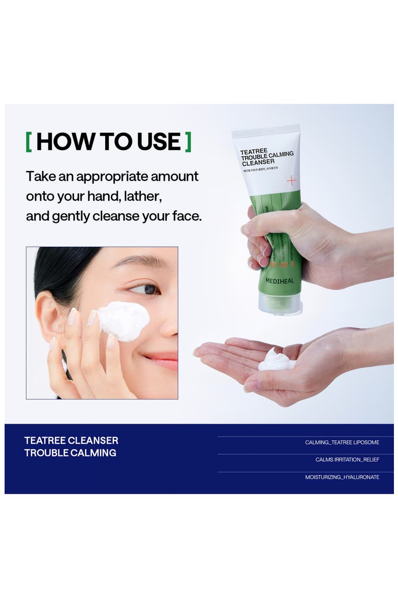 Teatree Trouble Calming Cleanser, Alternate, color, DARK GREEN
