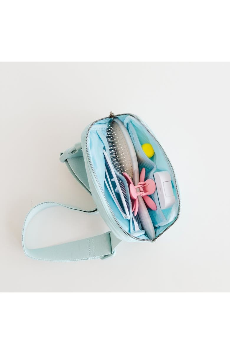 Sweet Wink Sky Floral Bow Patch Belt Bag, Alternate, color, Icing Blue