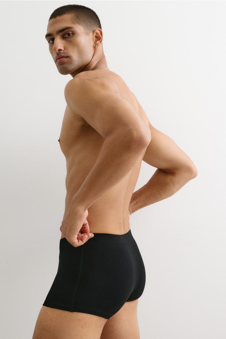 5-pack Cotton Short Trunks, Alternate, color, Black