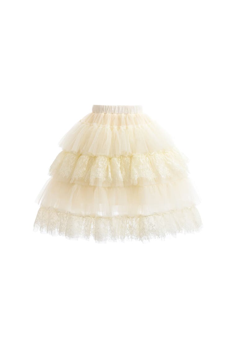 Knit Top with Tulle Skirt, Alternate, color, Black