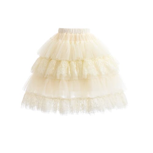 Sweet Cactus Knit Top With Tulle Skirt In Black