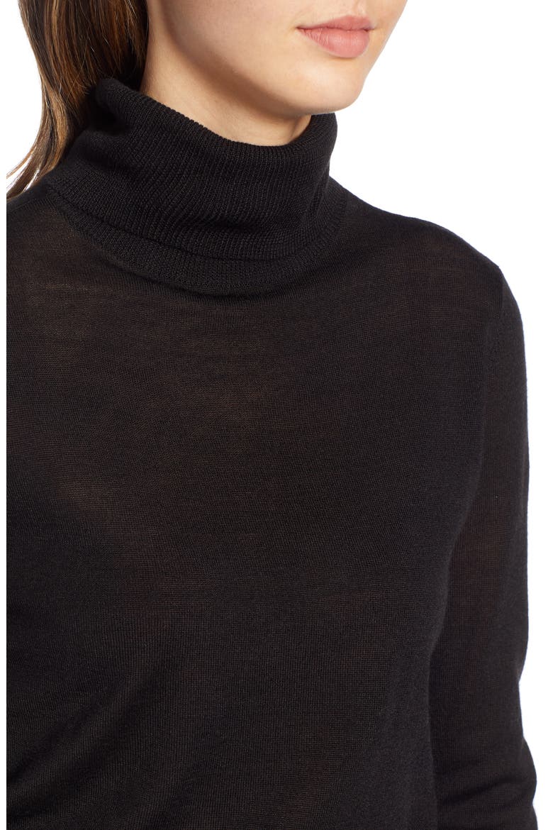 Perfect Fit Turtleneck, Alternate, color, BLACK