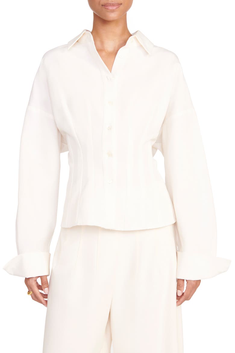 Ophelia Woven Shirt, Main, color, IVORY