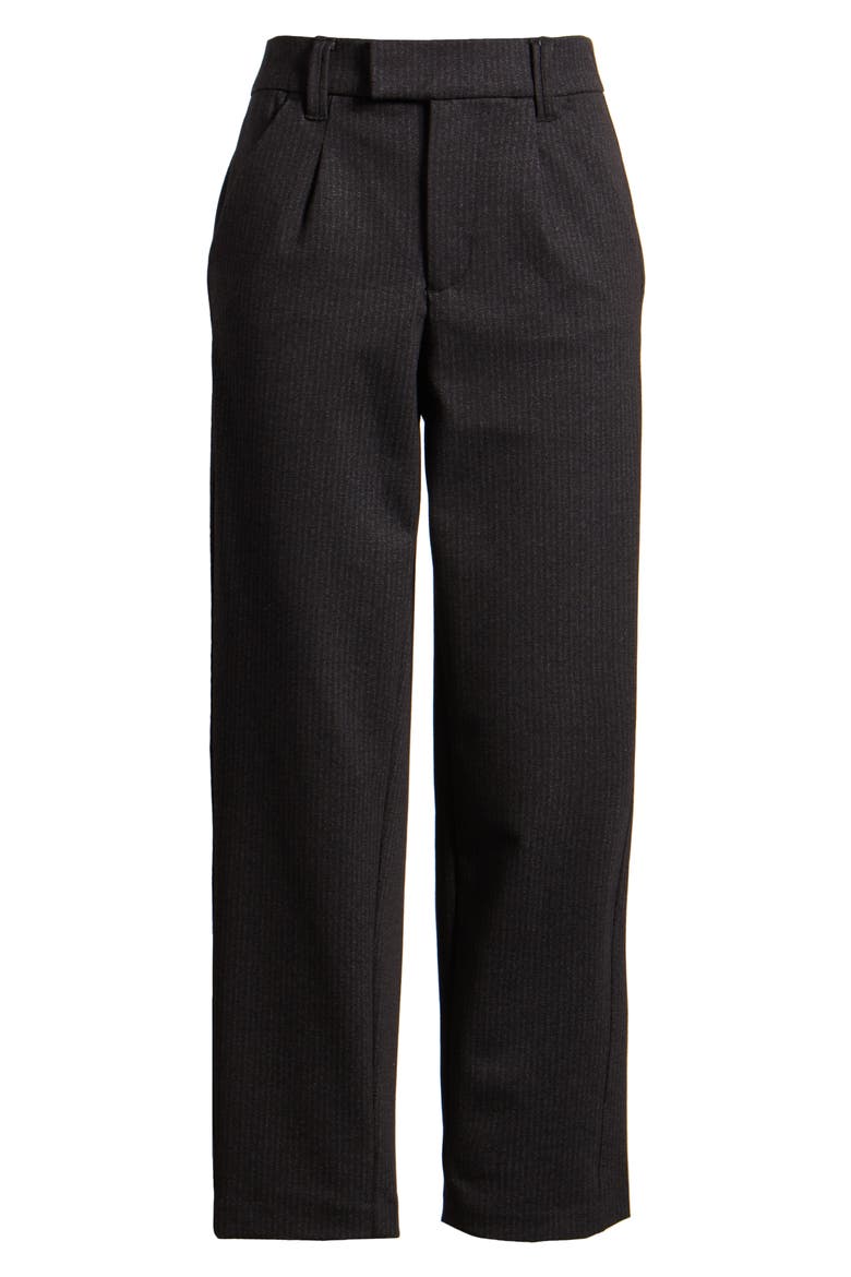 'Ab'Solution Skyrise Pleated Ankle Straight Leg Pants, Main, color, CHARCOAL GREEN