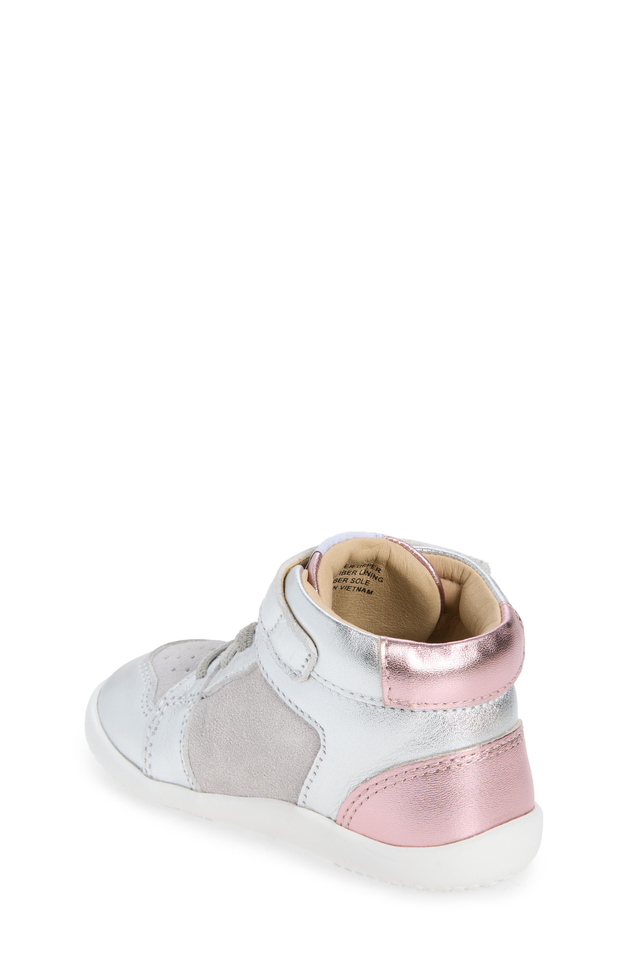 Kids' Galaxy High Top Sneaker, Alternate, color, SILVER / GREY SUEDE