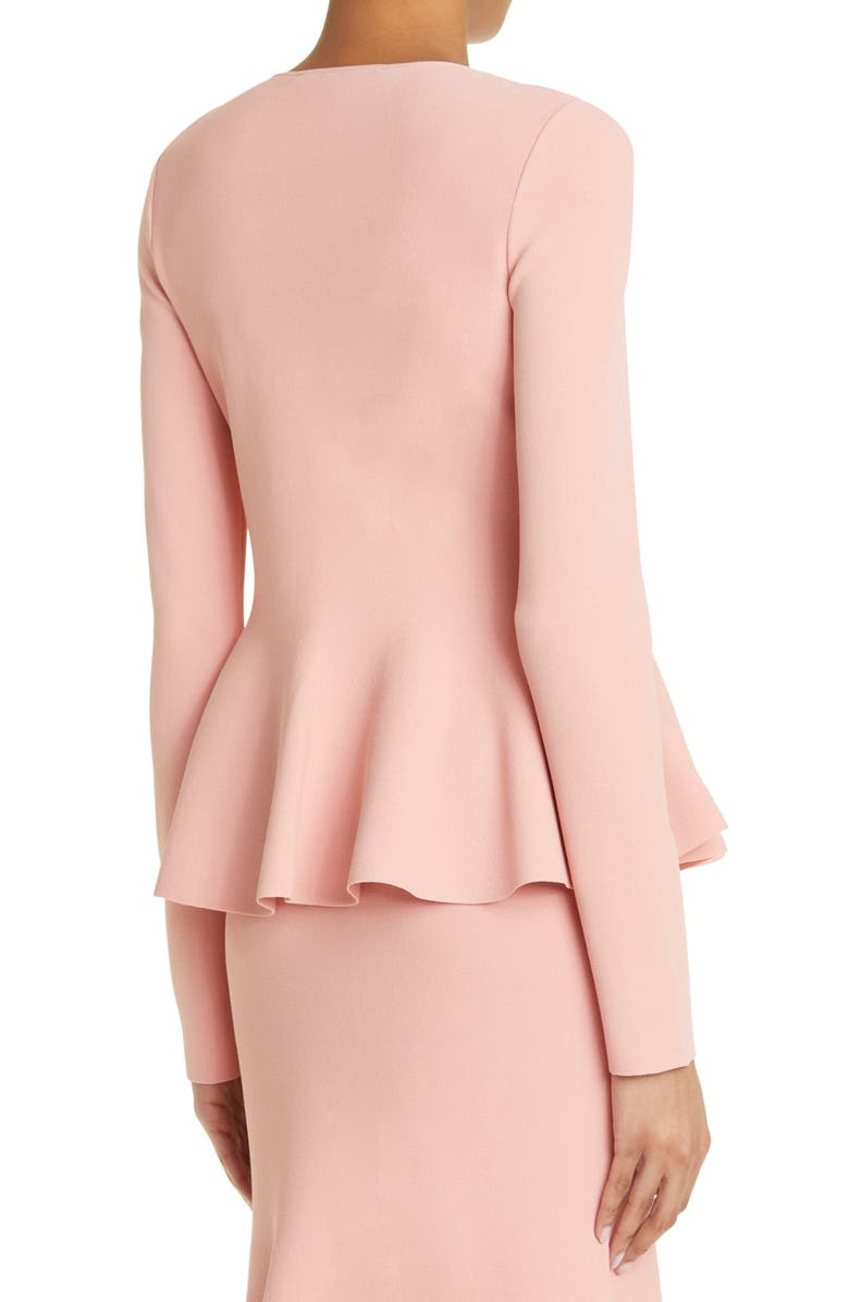 Stella McCartney Compact Knit Peplum Sweater, Alternate, color,