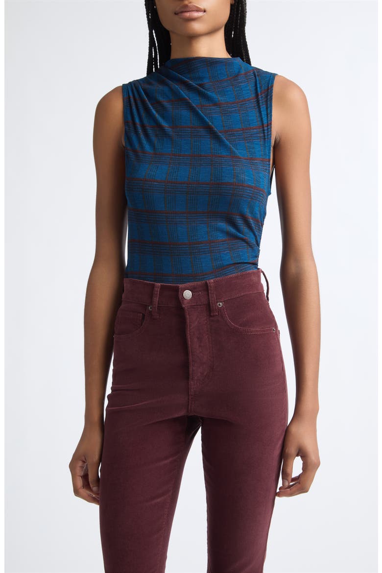 Sylviani Funnel Neck Tank, Main, color, TEAL MULTI