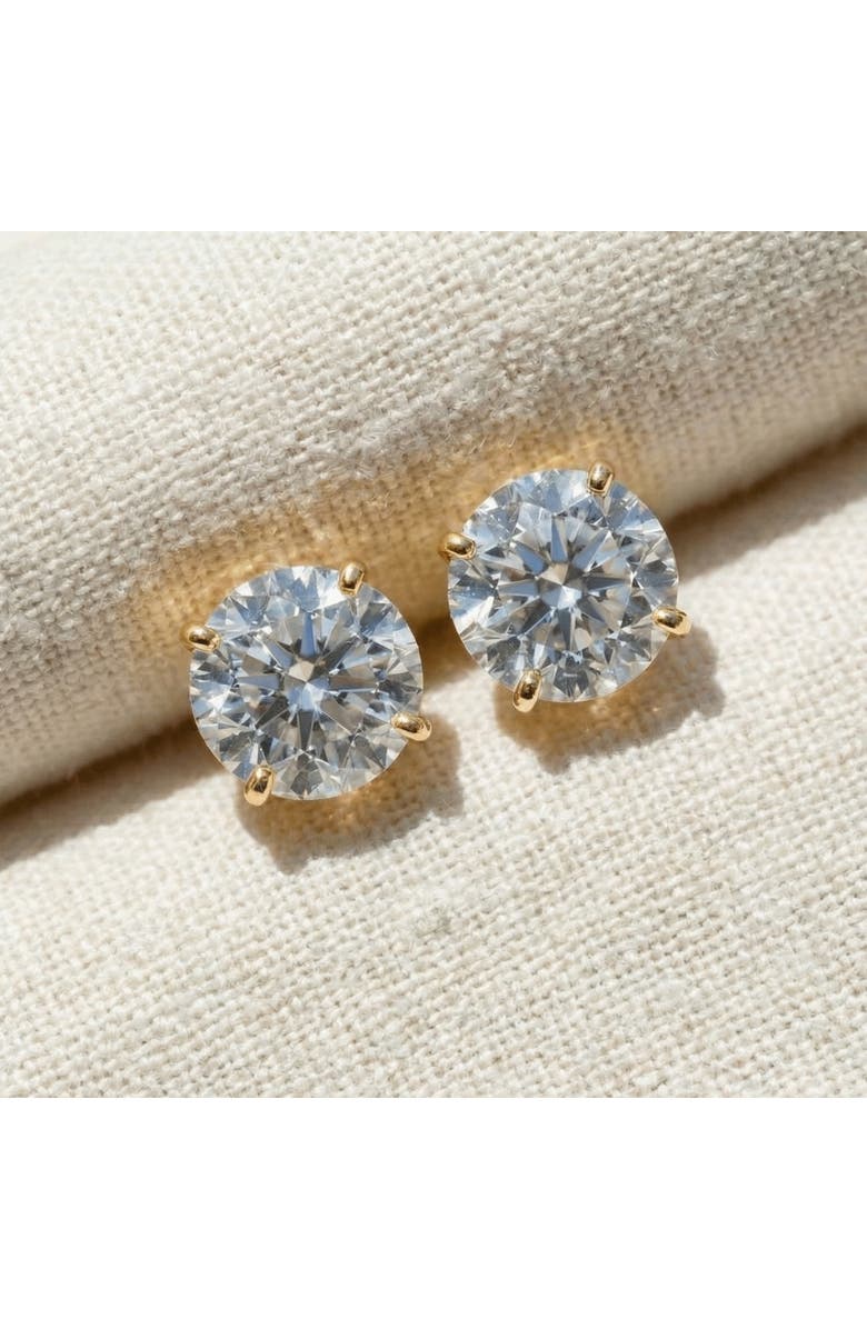 Bliss Diamond 2 Carat TW Lab Grown Diamond Studs 14K Gold With Screw Backs, Alternate, color, 14K Yellow Gold
