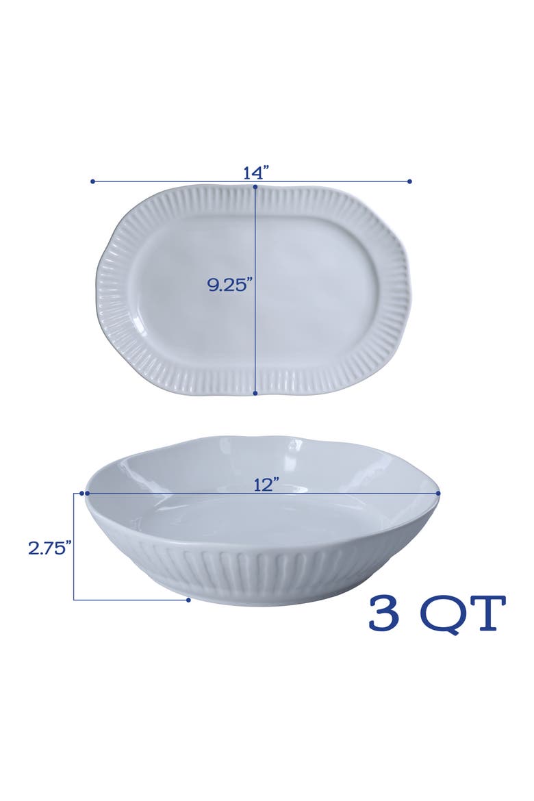 2-Piece Colonnade Serving Set, Alternate, color, WHITE