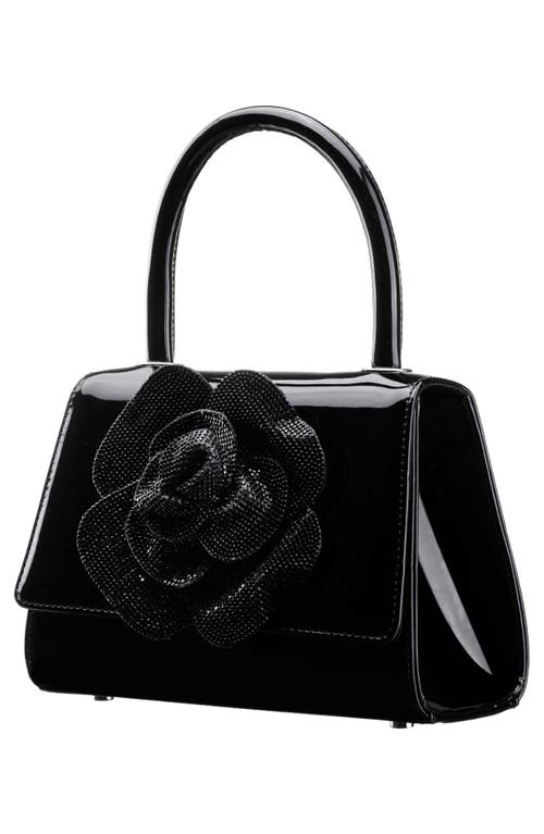 Nina Aubrey Faux Leather Top Handle Bag In Black